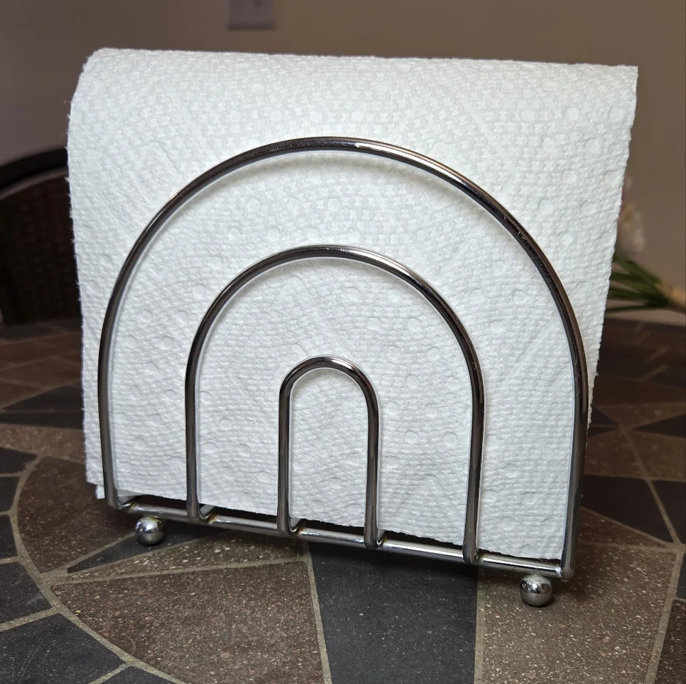 Vintage Chrome Metal Napkin Holder